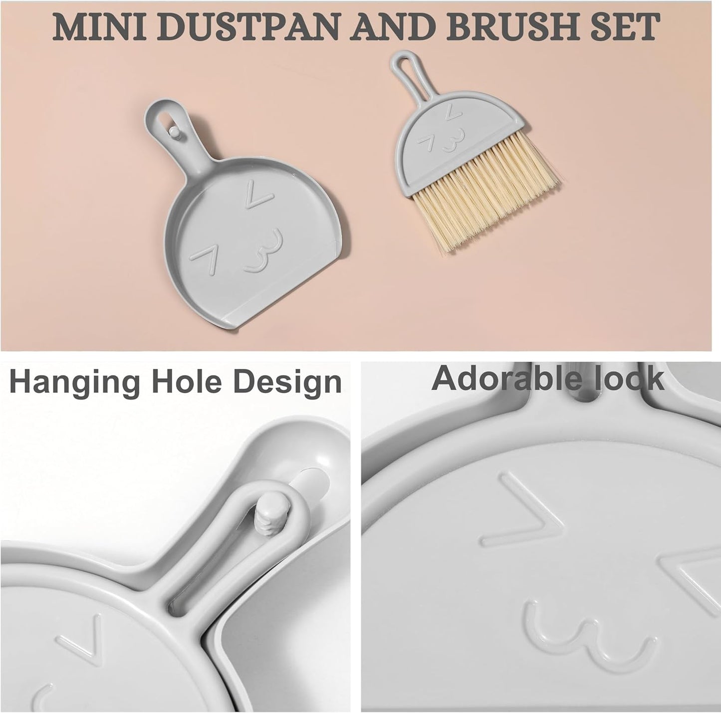 FLOORINGTON Long Handled Dustpan and Brush Set Upright Broom with Soft Bristles & Durable Dustpan for Indoor and Outdoor Cleaning Includes Free Mini Dustpan & Brush Set (Green & Black) - Floorington