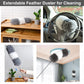 FLOORINGTON 6PCS Feather Duster Set 250cm extendable telescopic pole Includes bendable,washable crevice brush perfect for removing dust cobwebs from high ceilings, fans,lights, blinds, cars, furniture - Floorington