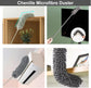 FLOORINGTON 6PCS Feather Duster Set 250cm extendable telescopic pole Includes bendable,washable crevice brush perfect for removing dust cobwebs from high ceilings, fans,lights, blinds, cars, furniture - Floorington