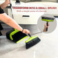 FLOORINGTON Long Handled Dustpan and Brush Set Upright Broom with Soft Bristles & Durable Dustpan for Indoor and Outdoor Cleaning Includes Free Mini Dustpan & Brush Set (Green & Black) - Floorington