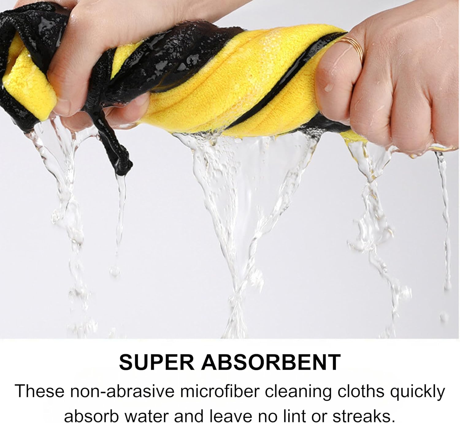 Floorington Premium Microfibre Cleaning Cloths Pack of 10, Double-layer, Lint Free Super Absorbent Towel for Household and Car Washing, Drying Size40 x 30 cm free Mini dustpan & brush set MT55 - Floorington