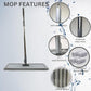FLOORINGTON Floor Mop and Bucket Set Easy Flash Speed Mop with Squeeze Bucket Flat Mop for Floor Cleaning Includes 4 Washable Microfiber Pads, 2 Free Cleaning Cloths & Mini Dustpan and Brush Set SM11 - Floorington